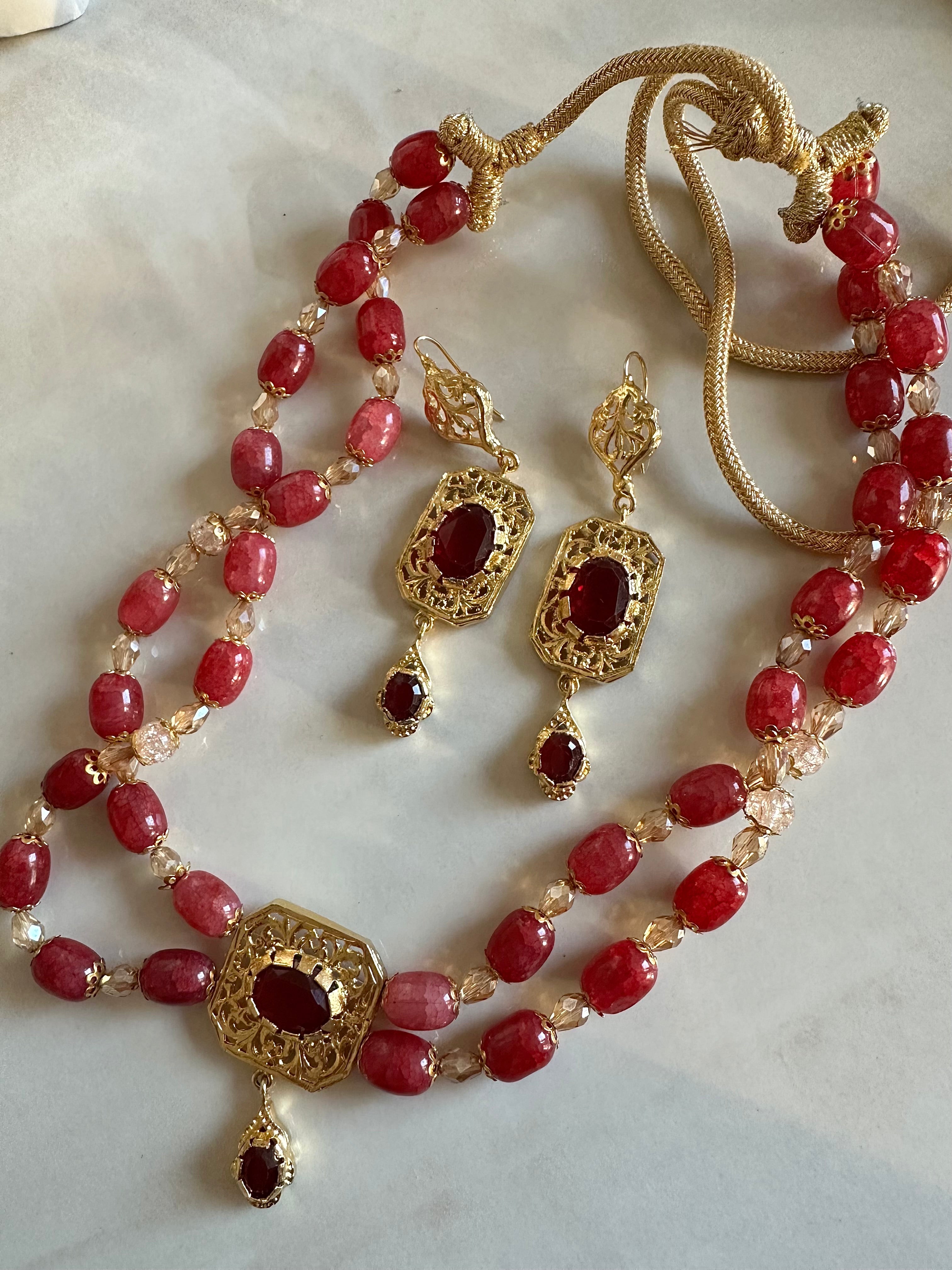 Necklace set rouge